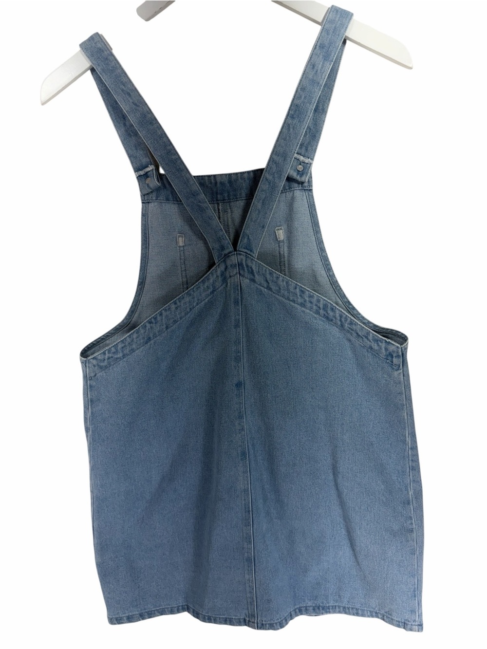womens Denim Overall Pinafore Dress - Blue size medium - Picture 4 of 8